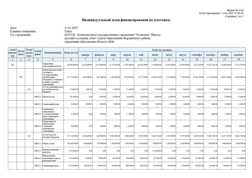 Жеке қаржыландыру жоспары